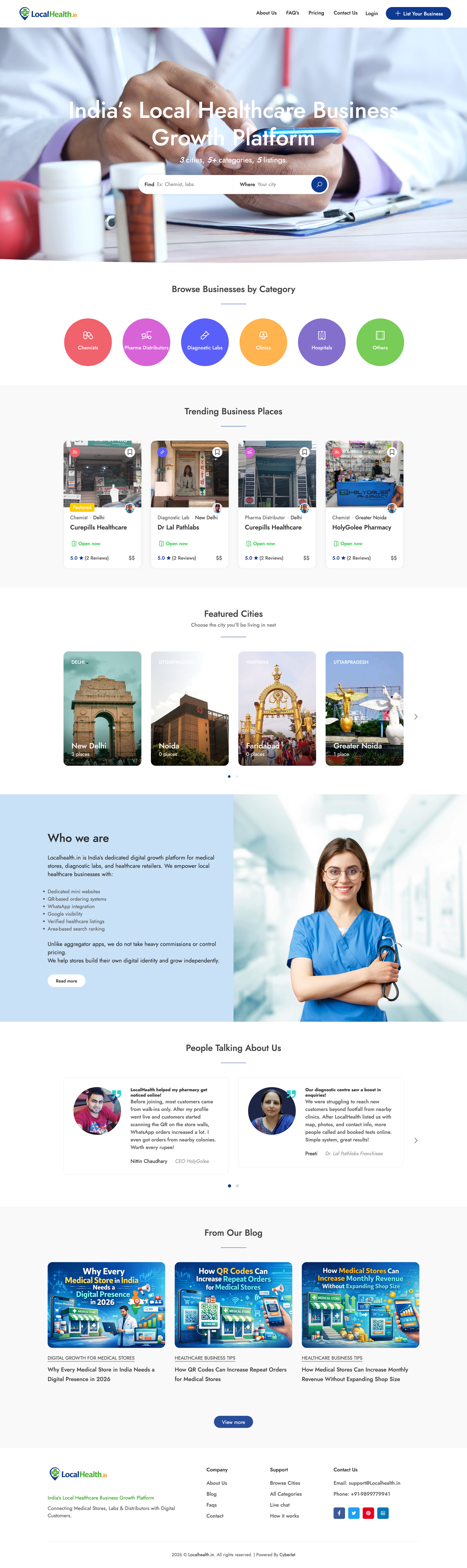Project https://localhealth.in/ Image